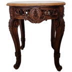 Louis Xv Stijl Bijzettafel Met Marmeren Blad, 20e Eeuw thumbnail 1