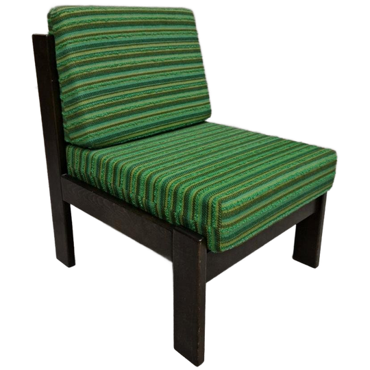 70's Vintage Fauteuil Jaren 70 Bankje Groene Fauteuil 1
