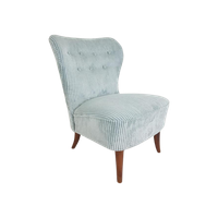 Vintage Artifort Theo Ruth Cocktail Fauteuil | Blauwe Rib