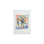 Offset Litho Naar Jean-Michel Basquiat Fishing 92/100 Abstracte Kunstdruk thumbnail 1