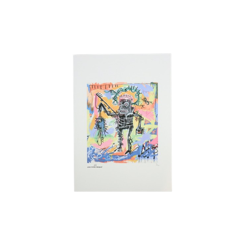 Offset Litho Naar Jean-Michel Basquiat Fishing 92/100 Abstracte Kunstdruk
