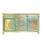 Oosterse Stijl Dressoir/ Kast In Goud En Turquoise thumbnail 1