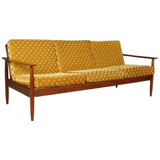 Vintage Driezitsbank – Teakhout – Jaren 60/70 1