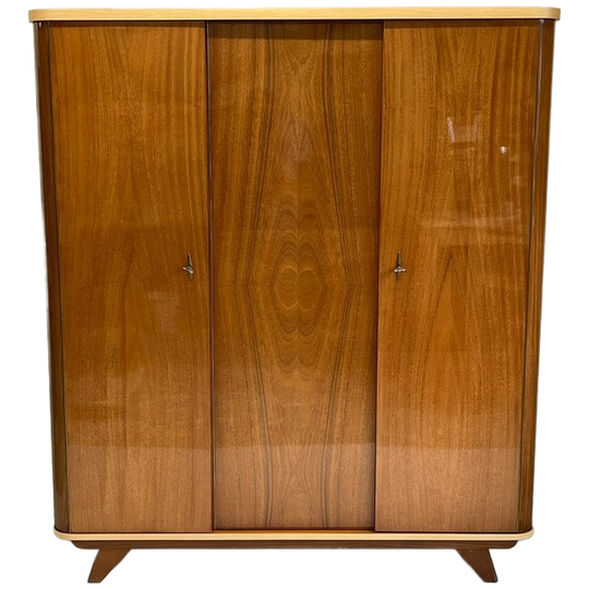 Vintage Kledingkast Gloss 3 Deurs Sixties Hang Leg Demontabel 1