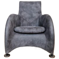 Nieuw Montis Loge - Grijs - Leder - Fauteuil - Van Den Berg