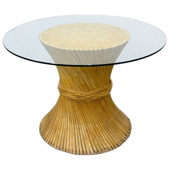 Vintage 70’s Mcguire Bamboe ‘sheaf Of Wheat’ Tafel 1