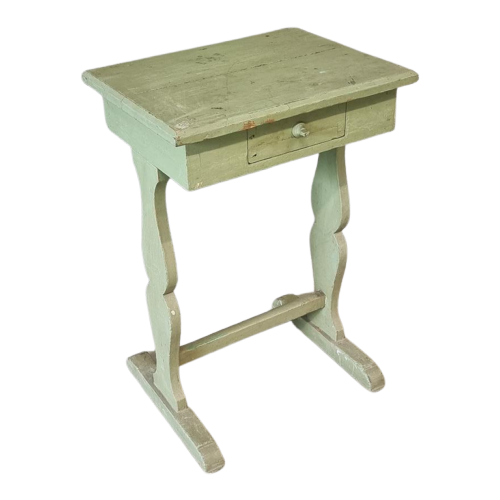 Antieke Sidetable Wandtafeltje Mintgroen