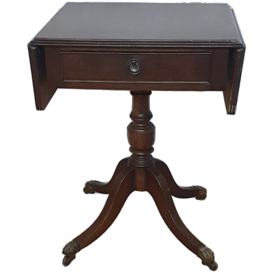 Vintage|antiek - Wijntafel - Bijzettafel - Uitklapbare Tafel - Hout 1