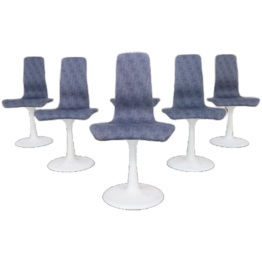 6x Vintage Eetkamerstoel Tulpvoet Tulip Chair 1970 1