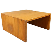 Vintage Houten Kubieke Salontafel Bijzettafel
