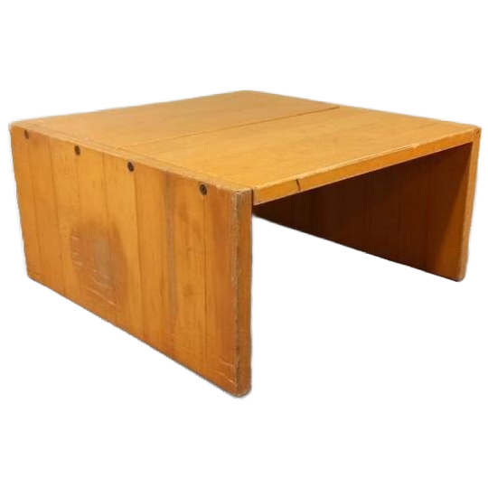 Vintage Houten Kubieke Salontafel Bijzettafel 1