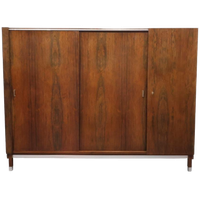 Grote Vintage Kledingkast Schuifdeuren Palissander