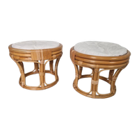 Set Vintage Manou Bamboe Krukjes.