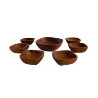 Vintage Houten Schalen Set