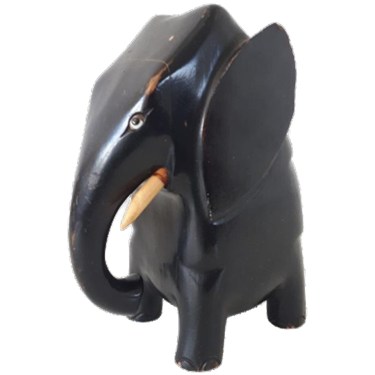 Antieke Houten Olifant Hangpot Hangbakje 1