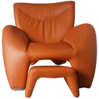 Leolux Echnaton Design Fauteuil Met Hocker