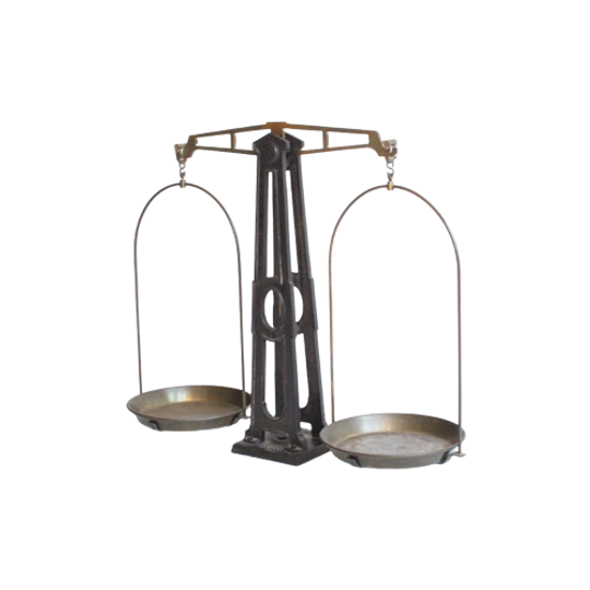 Eiffel Style Castiron And Brass Pharmancy Balance, 1900s 1