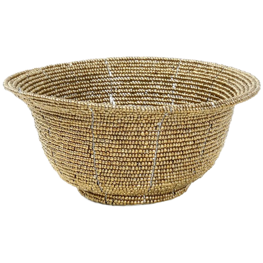 Bazar Bizar | De Beaded Kom Laag - Goud - S 1