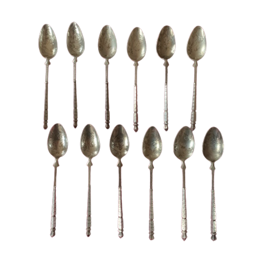 Massieve Zilveren Theelepels Set – 12 Stuks. 1