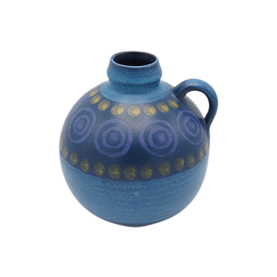 Vintage Blauwe Kruik Vaas 1