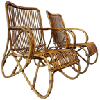 Set Van 2 Vintage Rotan Fauteuils / Eenzitjes Rohé thumbnail 1