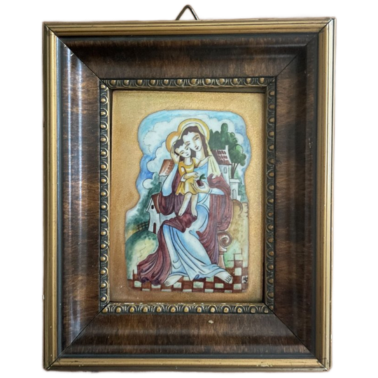 Emaille Portret Maria & Kind Wolterman’s Emailkunst Handwerk 1