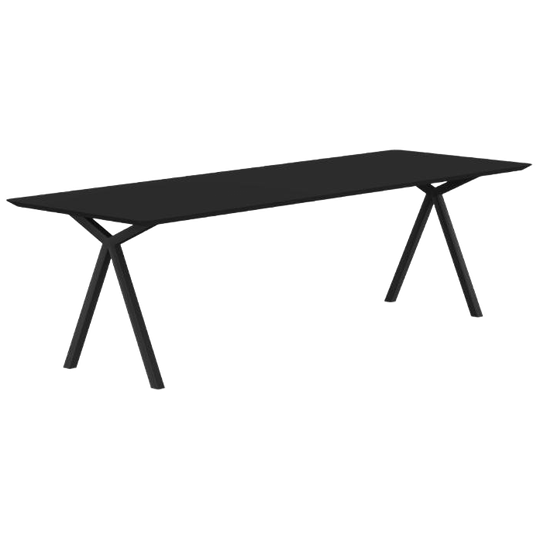Studio Henk | Eettafel Rechthoek 200 Cm Zwart Hpl 1