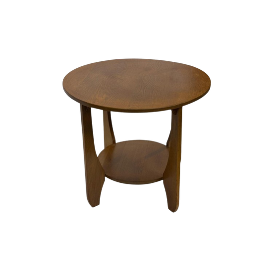 Art Deco Plantentafeltje Bijzettafeltje Eikenhouten Jaren 50 1
