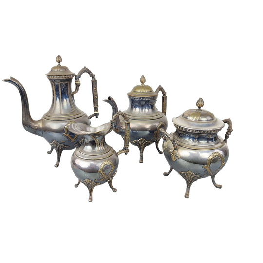 Antiek Verzilverd Thee- En Koffieservies 1