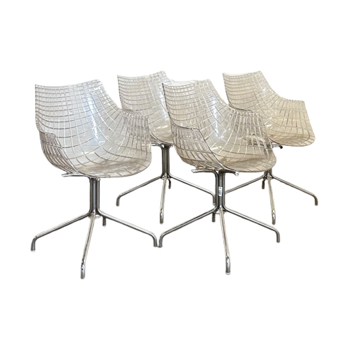 Christophe Pillet Driade Meridiana Stoelen Set Van 4