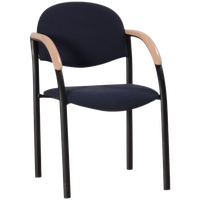 Frontseat Vergaderstoel , Donkerblauw, 4-Poot Onderstel
