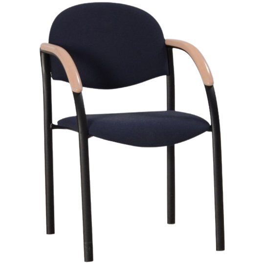Frontseat Vergaderstoel , Donkerblauw, 4-poot Onderstel 1