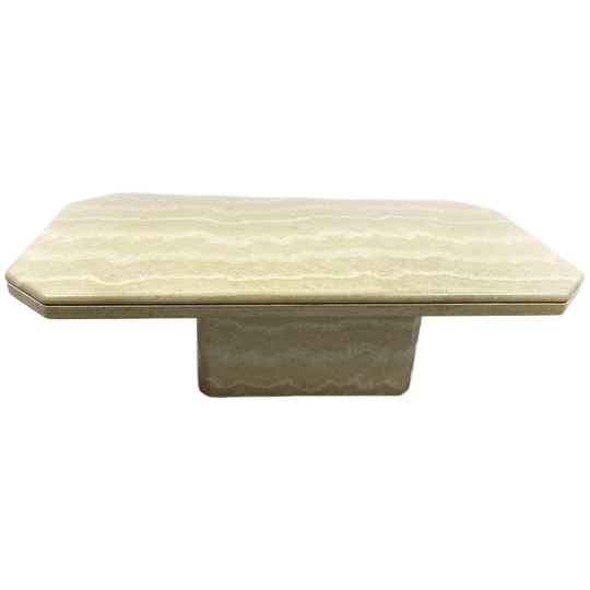 Vintage 1970s Travertin Coffee Table 1