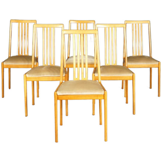 Set Van 6 Eetkamerstoelen – Lübke – Jaren 70 1