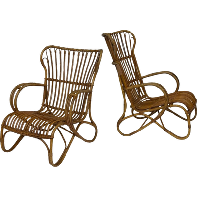 Set Van Twee Belse 8 Model Rotan Stoelen Dirk Van Sliedregt