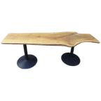 Prachtige Eiken Boomstam Tuintafel Eettafel Sidetable thumbnail 1