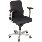 Comforto 77 Bureaustoel, Zwart, Opnieuw Gestoffeerd, Smalle Rug, 4D Armleggers thumbnail 1