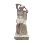 Art Deco Keramiek Beeld Van Een Naakte Dame Jaren 30 thumbnail 1