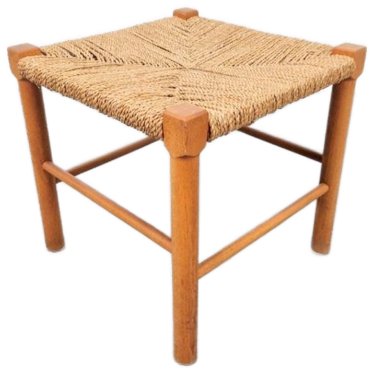 Vintage Deens Kruk Rope Stool Beuken Mid Century ’60 Denmark 1