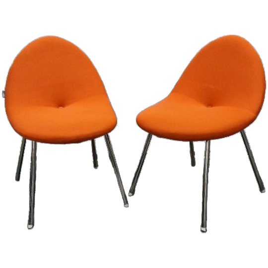 Artifort Set Van 2 Cocon Fauteuils Oranje Fauteuil Stoel 1