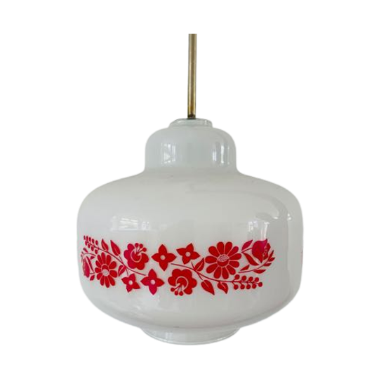 Vintage Hanglamp. Melkglas Lamp. Jaren 50 / 60 Lampje. 1