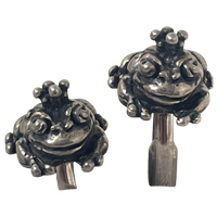 Giovanni Raspini - Sterling Silver (925) - Cufflinks In The Shape Of A Frog Wearing A Crown