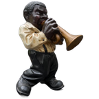 Vintage Beeldje Muzikant – Trompettist In Retro Stijl thumbnail 1