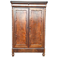 Antieke Vintage Biedermeier Kast, Meidenkast, Mahonie