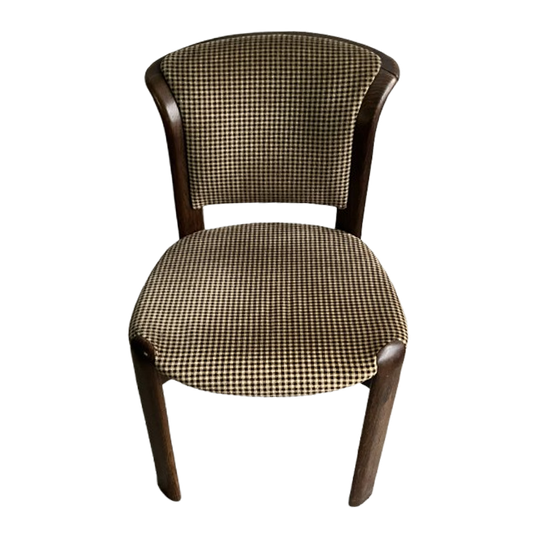 Vintage Curved-back Dining Chairs – Set Of 6 1