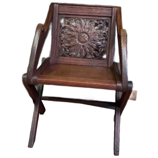 Antieke Glastonbury Priesterstoel 1