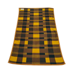 Aabee Dralon Deken/Plaid Bruin, Zwart, Geel Geblokt thumbnail 1