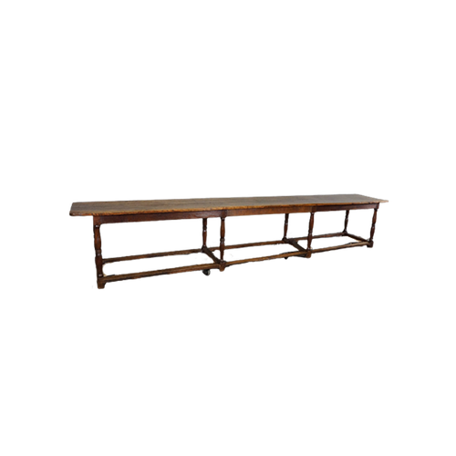 Uitzonderlijk Lange Antieke 19E Eeuwse Engelse Eikenhouten Eettafel, 5 Meter, Refectory Table