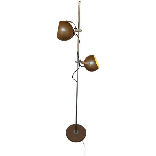 Herda Dubbele Eyeball Lamp Bruin/goud 1970s 1