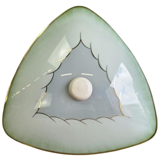 Vintage Glazen Plafondlamp /plafonniere 1